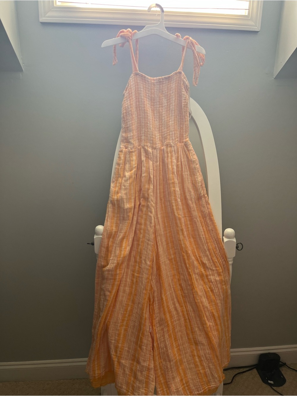 True Craft Orange & Pink Ribbed Tank Top jumpsuit